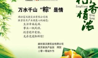 带有粽字谐音的祝福语